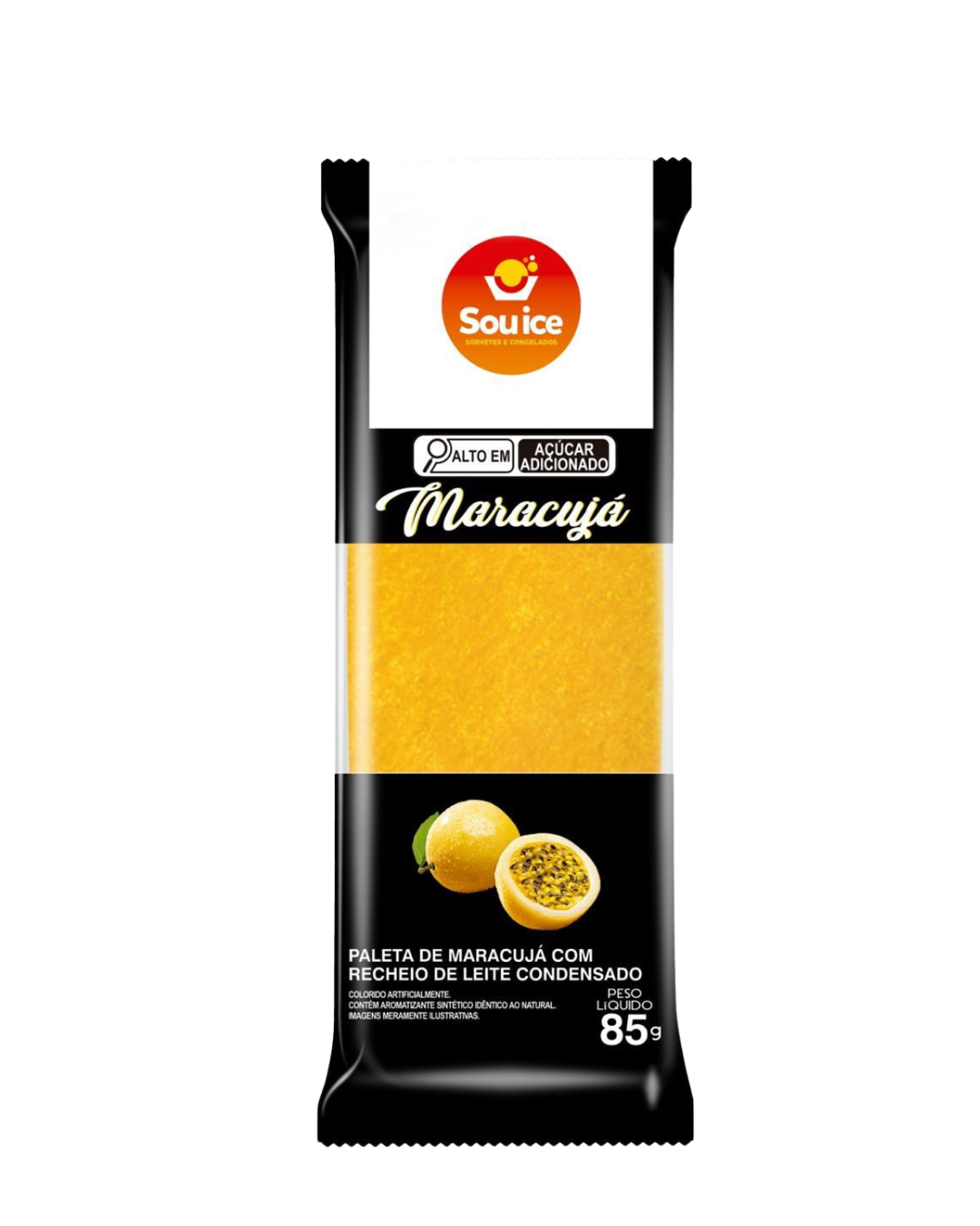 Paleta Maracujá com Leite Condensado