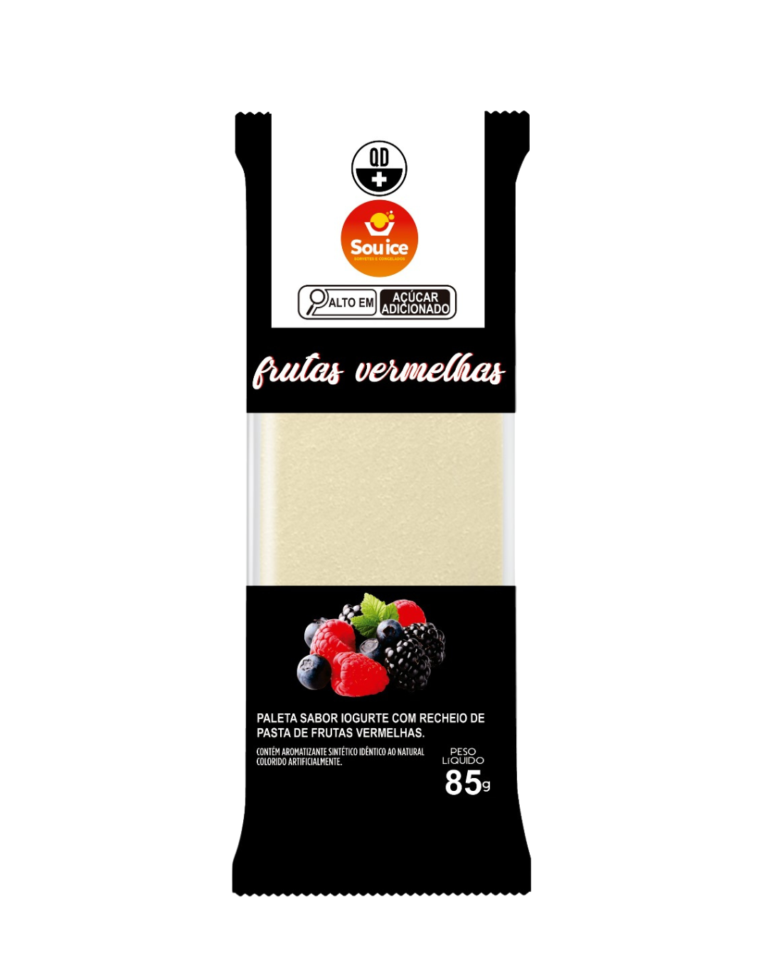 Paleta Grego com Frutas Vermelhas