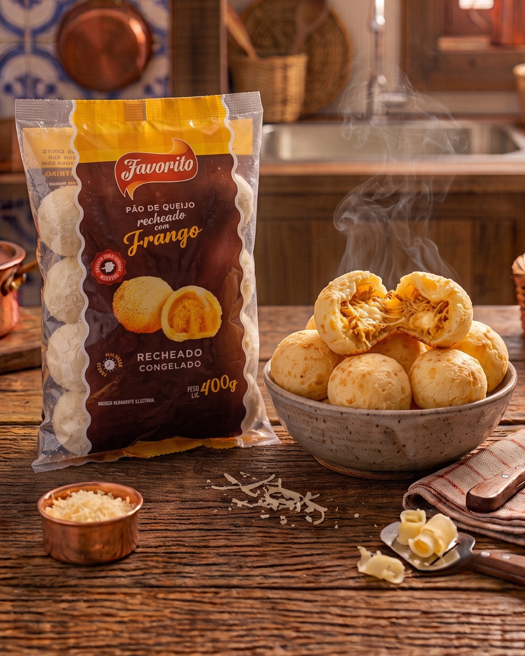 Pão de Queijo Recheado c/ Frango