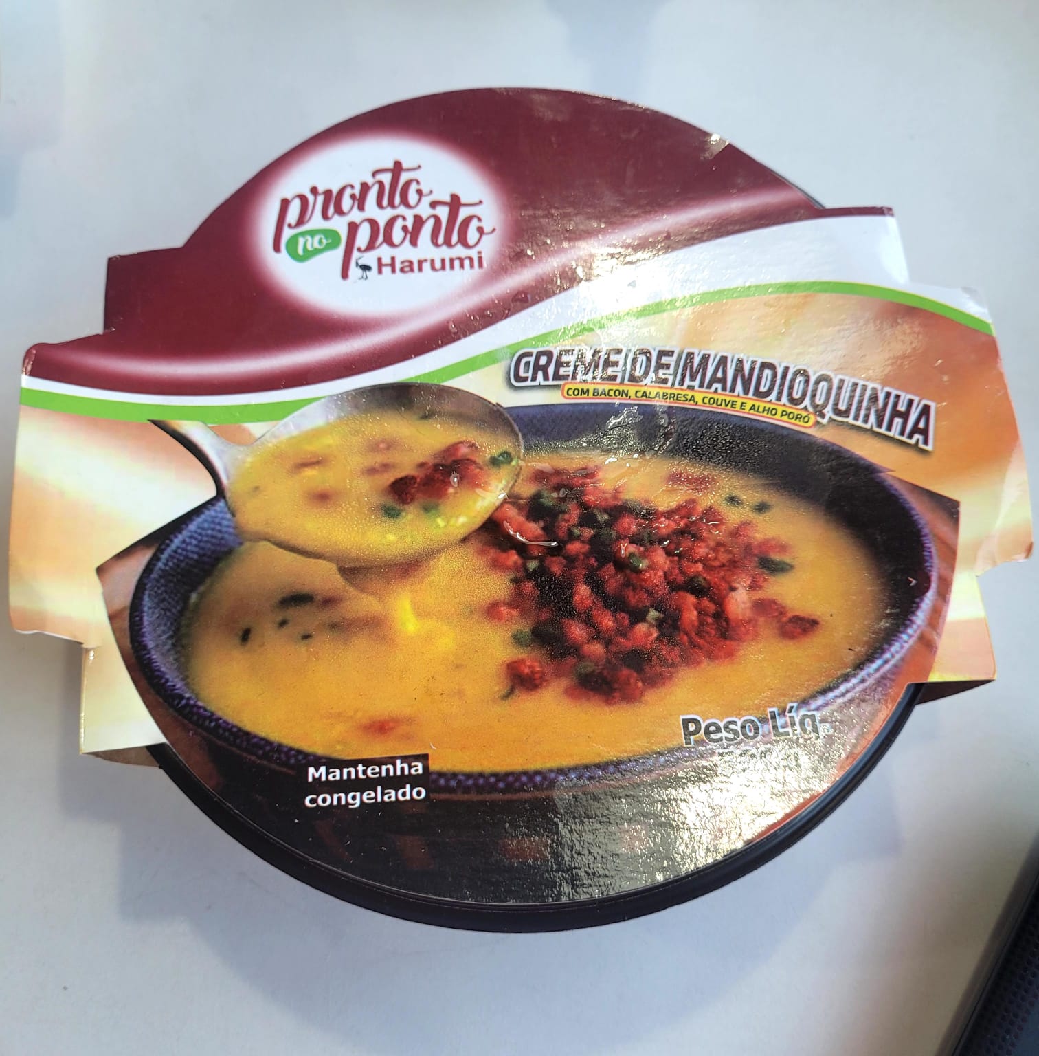 Creme de Mandioquinha com Bacon, Calabresa, Couve e  Alho Poró 500g